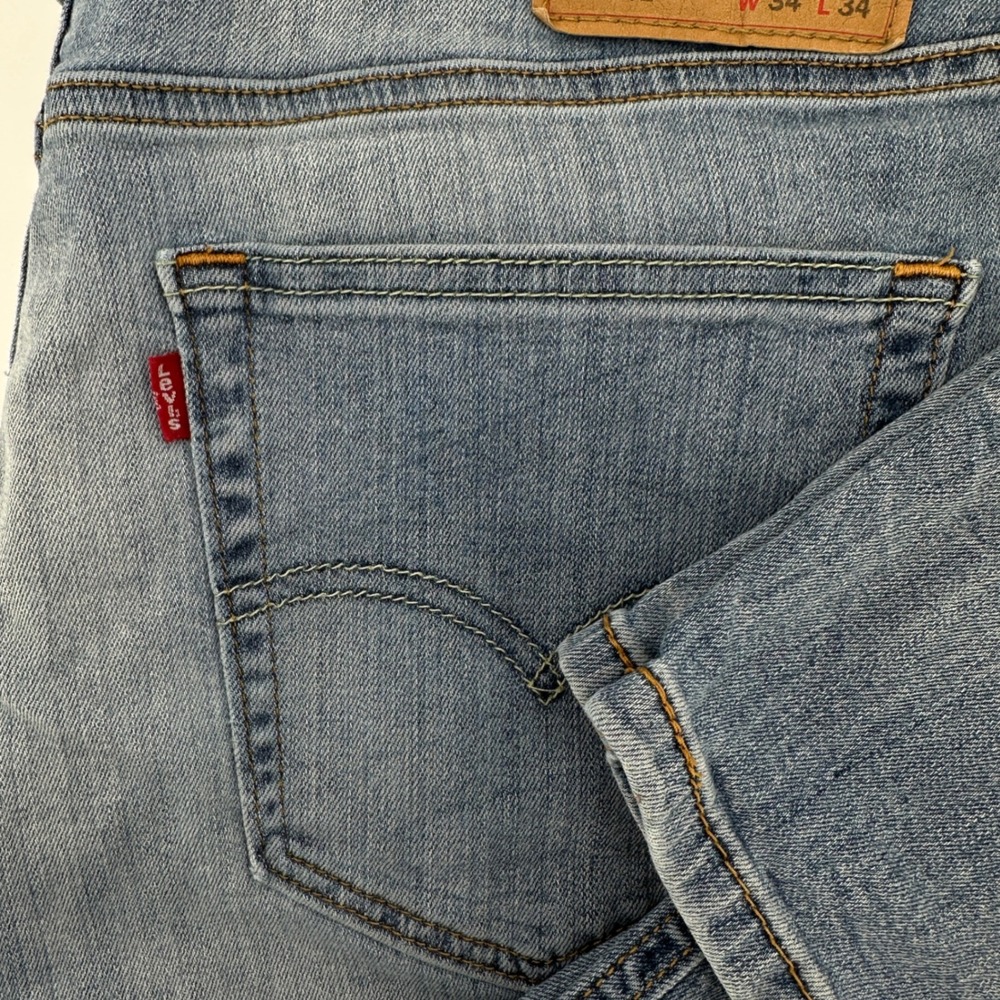 Levi Strauss 541 Athletic Fit Jeans Mens W34 L34 Light to‎ Medium Wash Denim - Picture 6 of 13